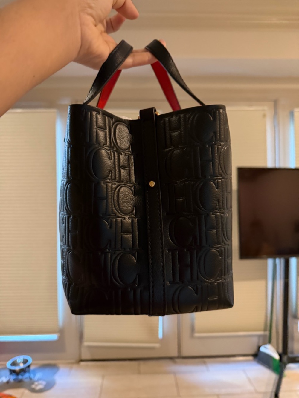 NWT Carolina Herrera MATRYOSHKA LOCKED XS | SMALL HANDBAG Black - Picture 12 of 16